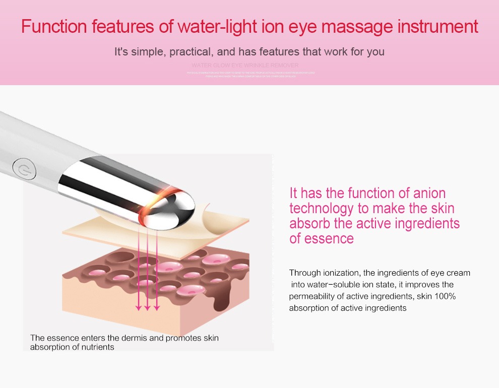Güzellik Göz Masaj Aleti USB Şarj Edilebilir Yüz Masaj Aleti Cilt Bakım Cihazı Detayları